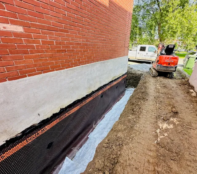 Solution with Exterior Foundation Waterproofing System in Anjou, Montreal, QC Solution with Exterior Foundation Waterproofing System in Anjou, Montreal, QC