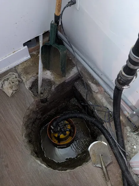 Solution for water infiltration in the basement in Lachine. Before