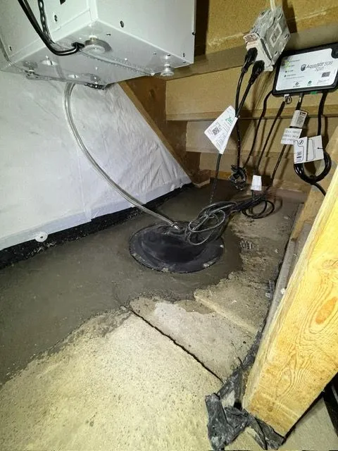 Solution Against Basement Water Infiltration with Interior Drain System in Mascouche, QC