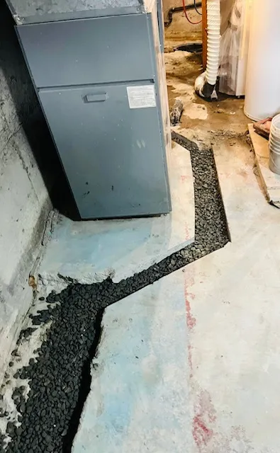 Solution Against Basement Water Infiltration with Interior Drain System in Laval, QC