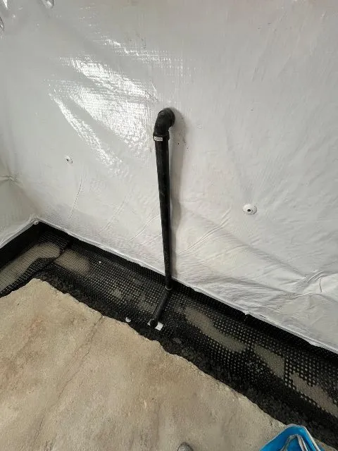 Solution Against Basement Water Infiltration with Interior Drain System in Mascouche, QC