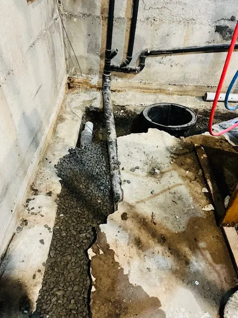 Solution Against Basement Water Infiltration with Interior Drain System in Laval, QC