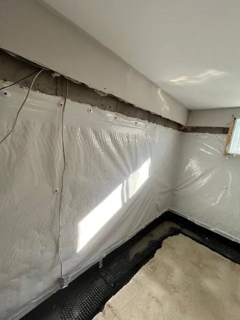 Solution Against Basement Water Infiltration with Interior Drain System in Mascouche, QC