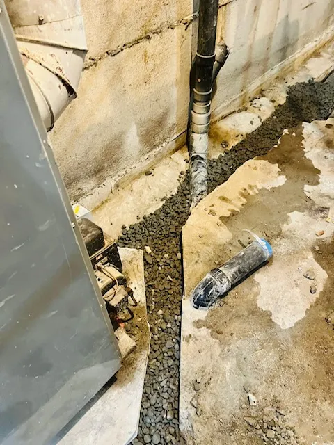 Solution Against Basement Water Infiltration with Interior Drain System in Laval, QC
