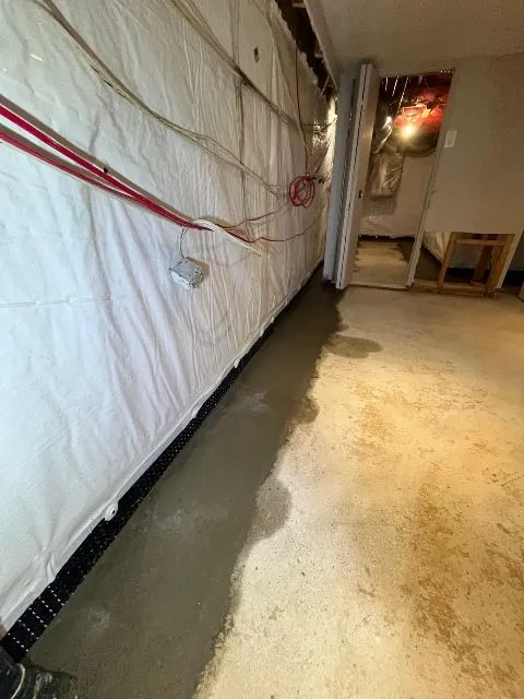 Solution Against Basement Water Infiltration with Interior Drain System in Mascouche, QC
