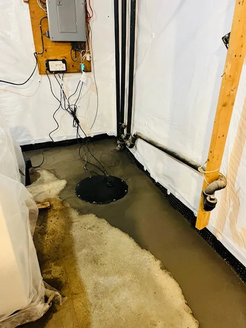 Solution Against Basement Water Infiltration with Interior Drain System in Laval, QC