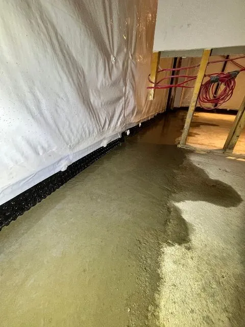 Solution Against Basement Water Infiltration with Interior Drain System in Mascouche, QC