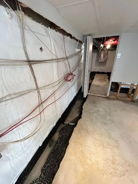 Solution Against Basement Water Infiltration with Interior Drain System in Mascouche, QC
