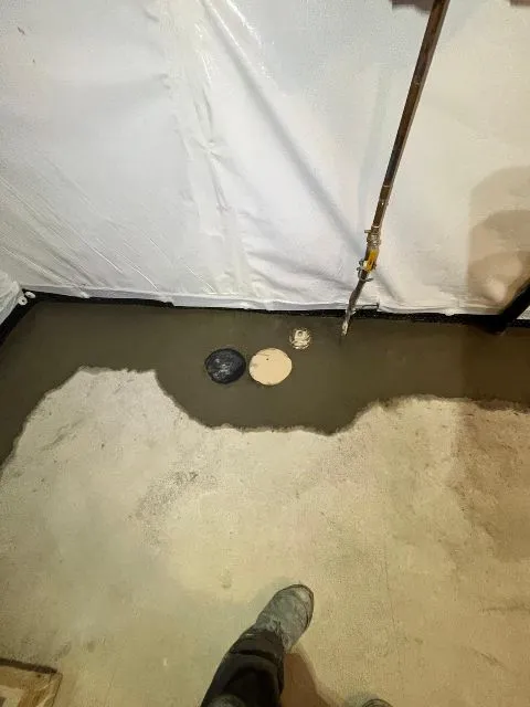 Solution Against Basement Water Infiltration with Interior Drain System in Mascouche, QC