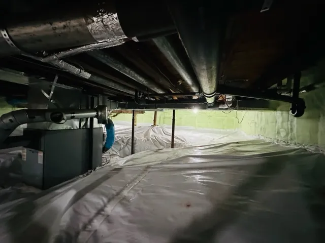 Crawlspace Encapsulation in Mascouche, Quebec. After Crawlspace Encapsulation in Mascouche, Quebec. After