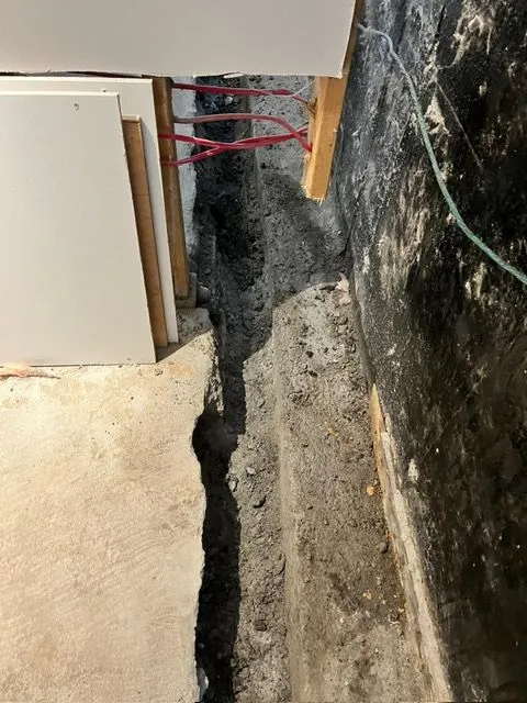 Solution Against Basement Water Infiltration with Interior Drain System in Mascouche, QC