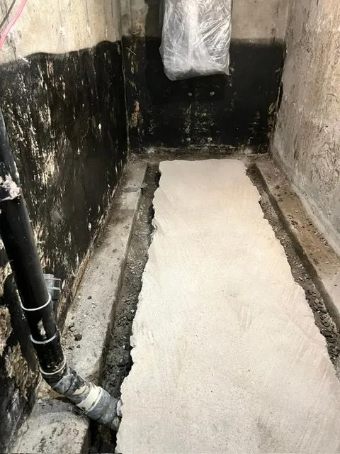 Solution Against Basement Water Infiltration with Interior Drain System in Mascouche, QC