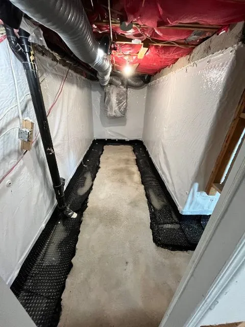 Solution Against Basement Water Infiltration with Interior Drain System in Mascouche, QC