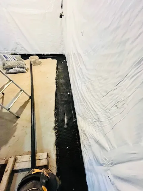 Solution Against Basement Water Infiltration with Interior Drain System in Laval, QC