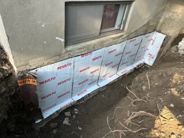 Solution with Exterior Foundation Waterproofing System in Anjou, Montreal, QC