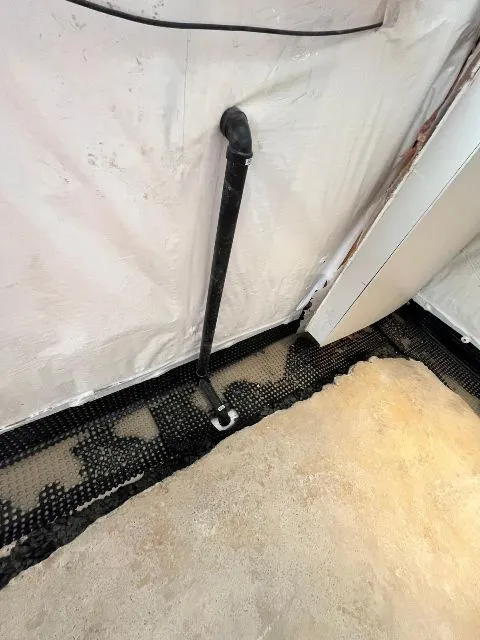 Solution Against Basement Water Infiltration with Interior Drain System in Mascouche, QC