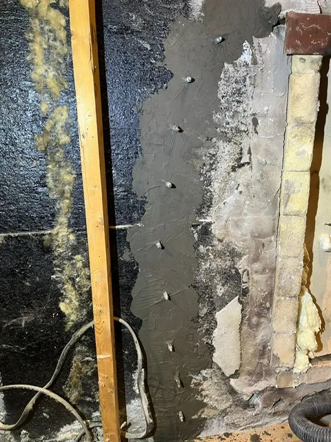 Interior Foundation Crack Repair in Laval-des-Rapides, QC. After