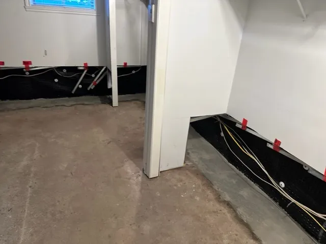 Interior Basement Waterproofing in Montreal, Quebec. After