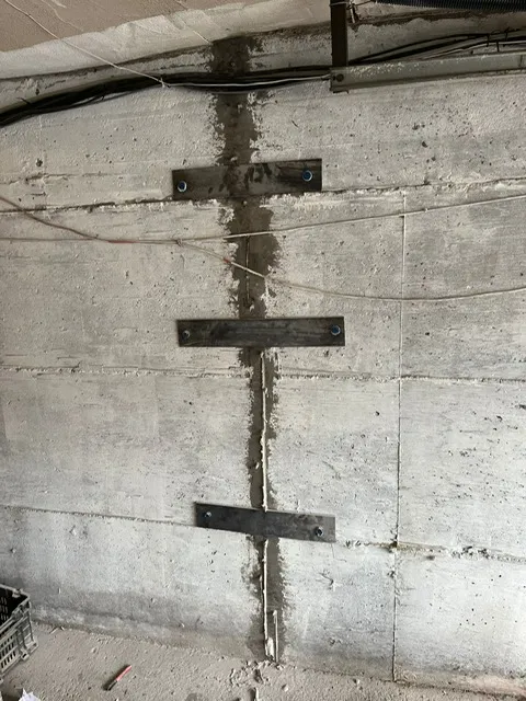 Interior Foundation Crack Repair and Strengthening in Saint-Laurent, QC. After