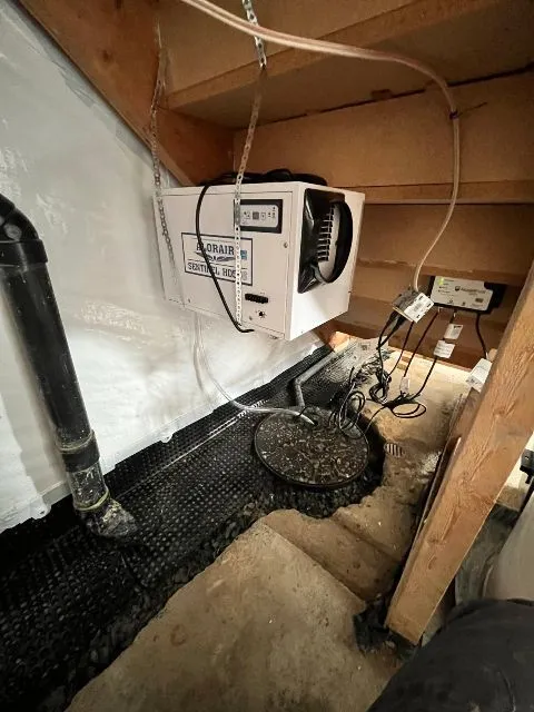 Solution Against Basement Water Infiltration with Interior Drain System in Mascouche, QC